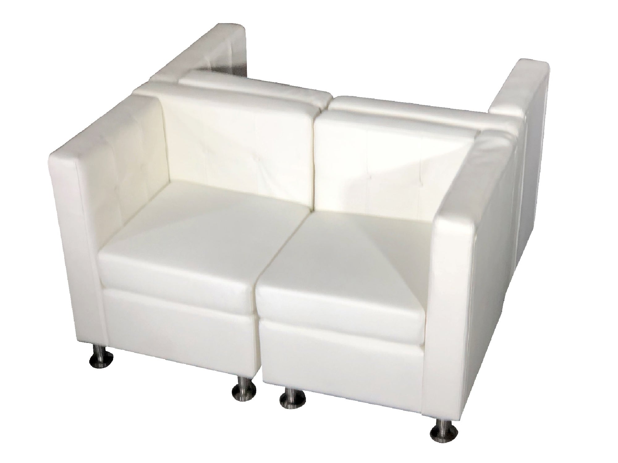 CLUB 4PC "H" SHAPED SECTIONAL - WHITE