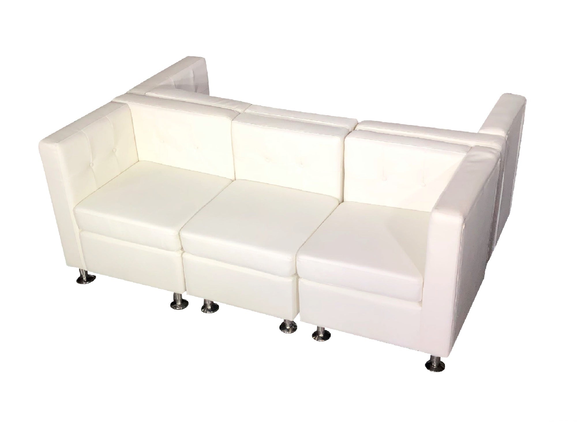 CLUB 6PC "H" SHAPED SECTIONAL - WHITE