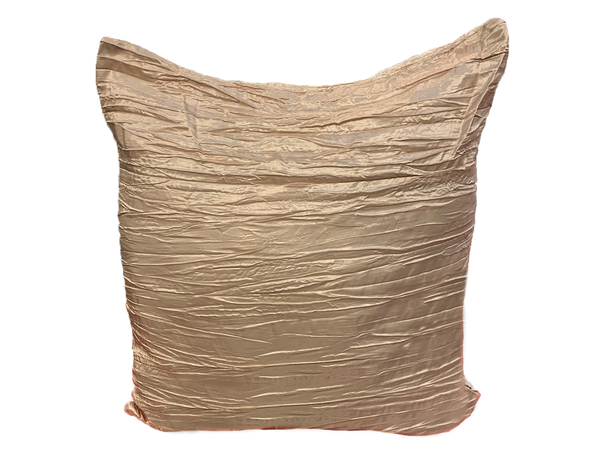 CRINKLE PILLOW - TAUPE/GOLD