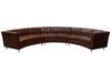 LUXURY 3PC CURVED SOFA - BROWN
