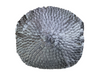 TEXTURED PLEATED PILLOW - ROUND GREY