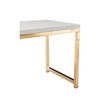 METRO ACCENT TABLE - WHITE/GOLD